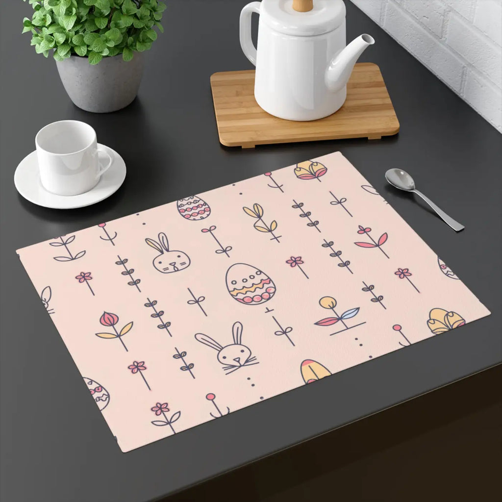 Easter Bunny Placemat - Cotton Table Decor for Spring - DipaliZ