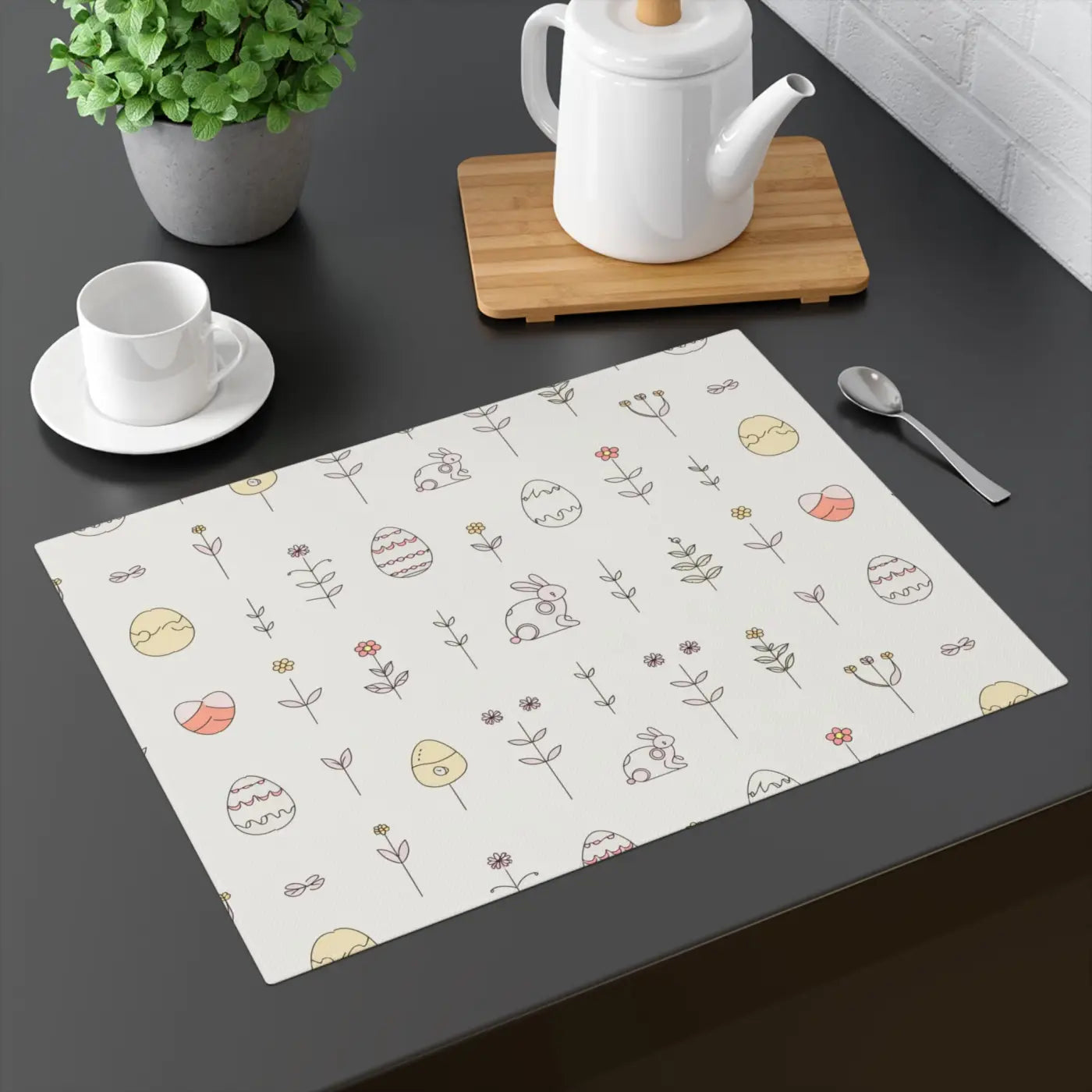 Festive Easter Bunny Dining Table Placemats - Cotton - DipaliZ