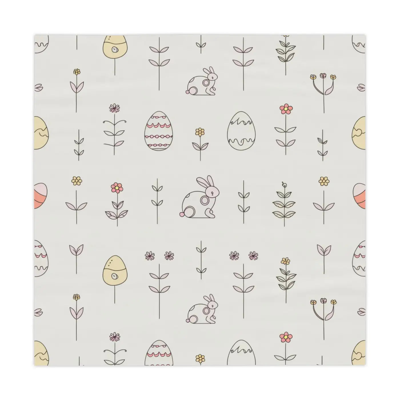 Elegant Easter Bunny Tablecloth - Stylish Home Decor - DipaliZ