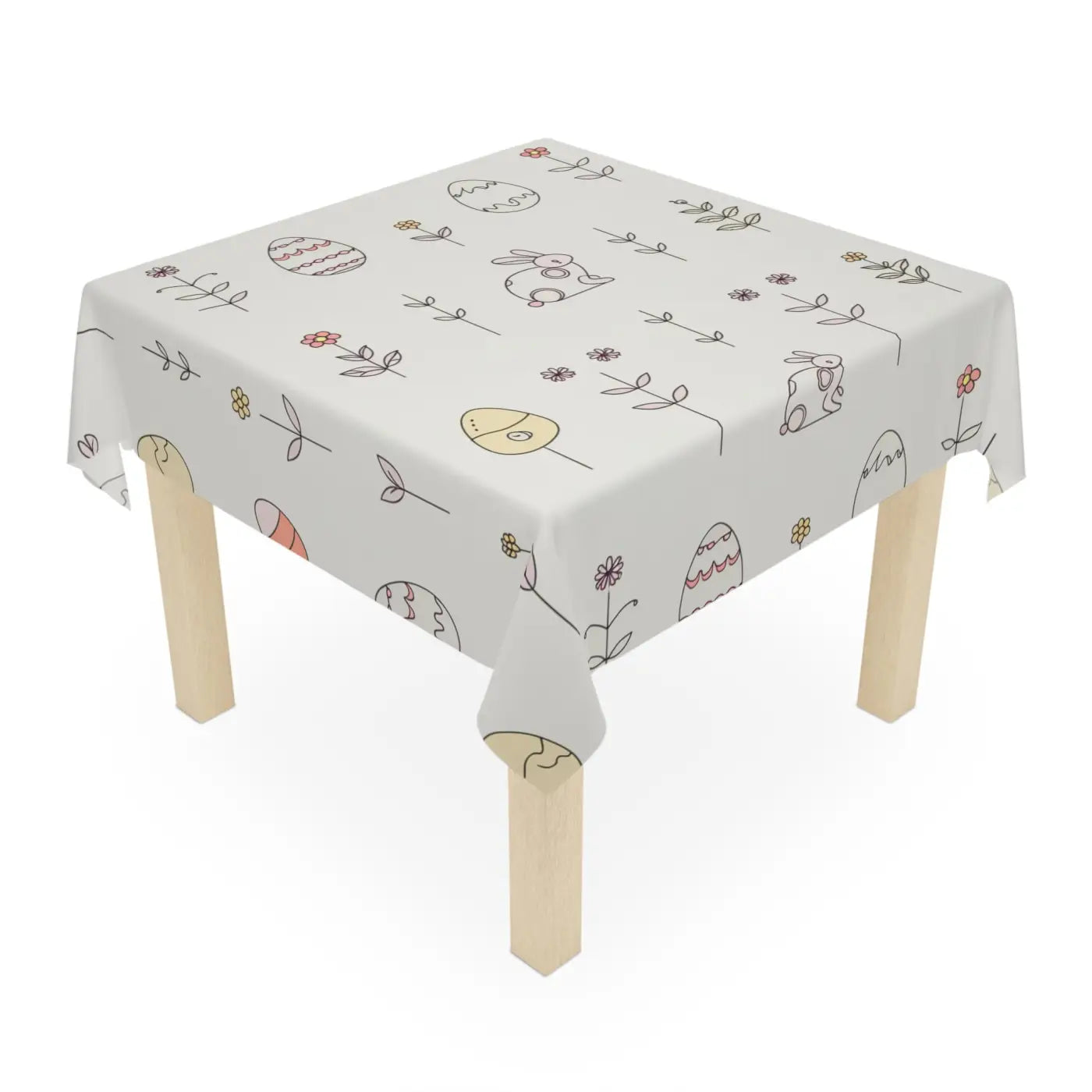 Elegant Easter Bunny Tablecloth - Stylish Home Decor - DipaliZ