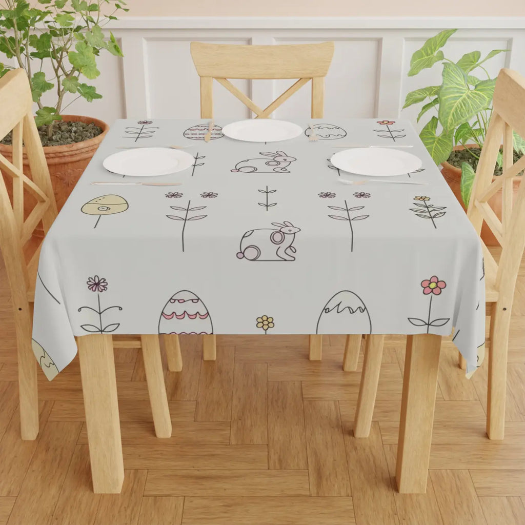 Elegant Easter Bunny Tablecloth - Stylish Home Decor - DipaliZ