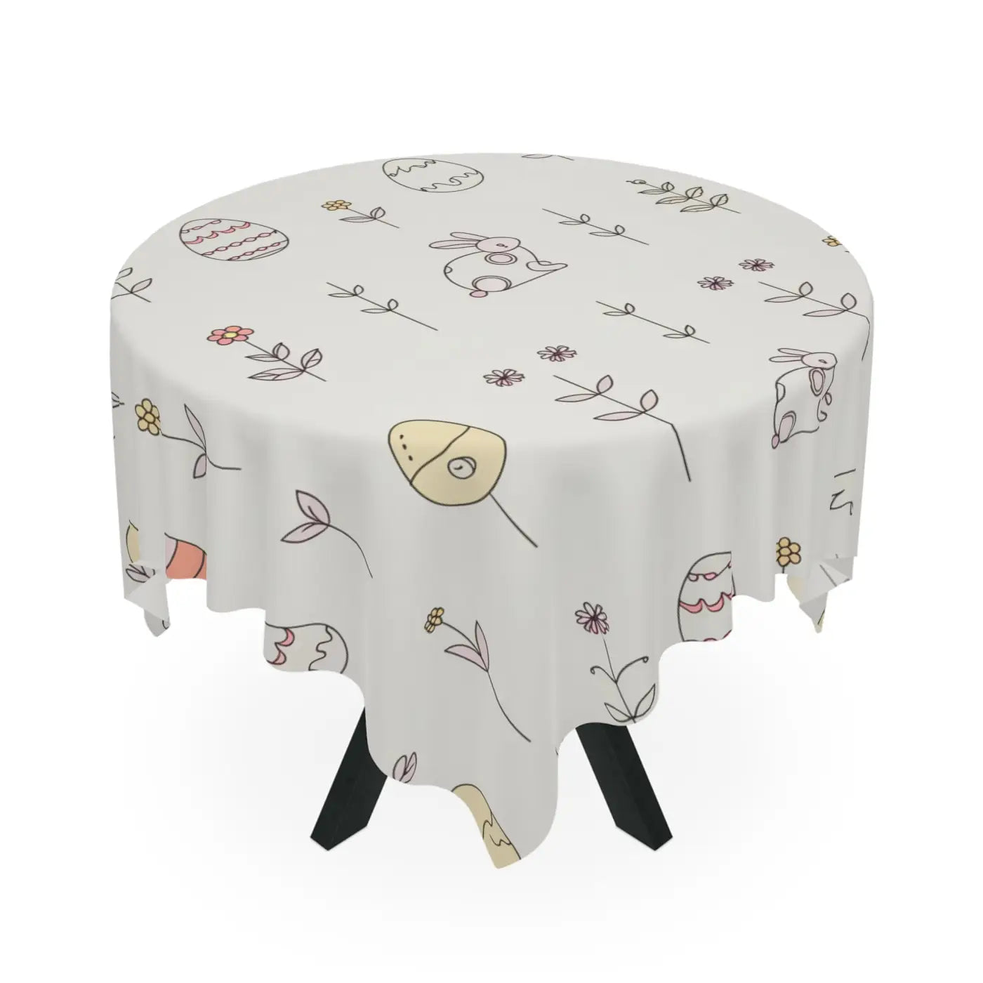 Elegant Easter Bunny Tablecloth - Stylish Home Decor - DipaliZ