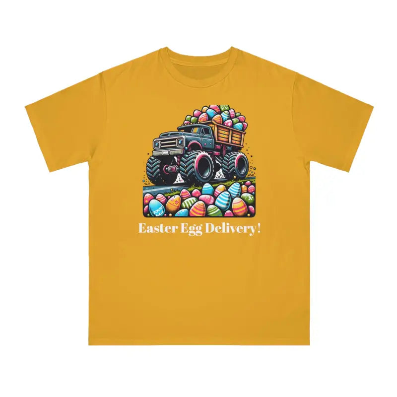 Easter Eggs Truck Organic Tee - Colorful Spring Style - DipaliZ