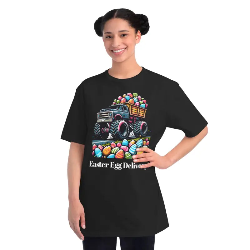 Easter Eggs Truck Organic Tee - Colorful Spring Style - DipaliZ