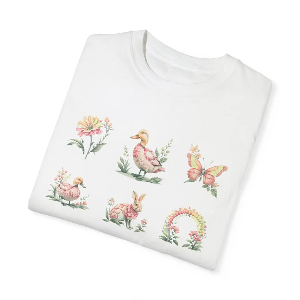 Easter Floral Wishes Unisex Tee - Bunny Kisses Spring - DipaliZ
