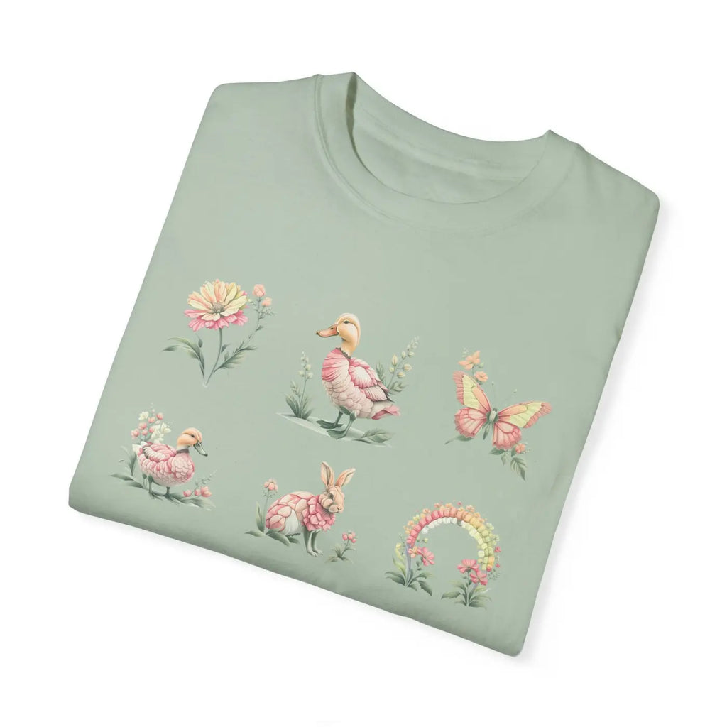 Easter Floral Wishes Unisex Tee - Bunny Kisses Spring - DipaliZ
