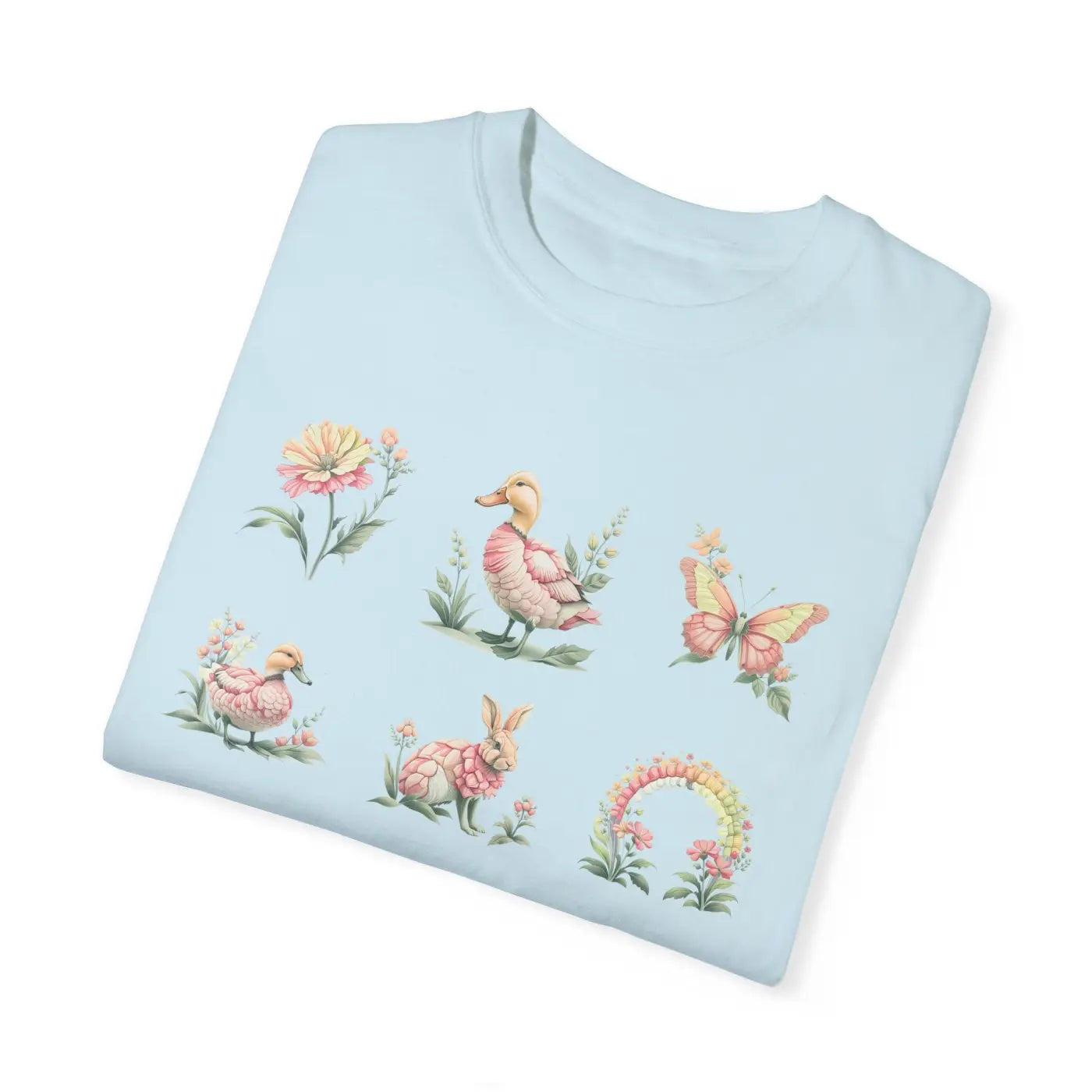 Easter Floral Wishes Unisex Tee - Bunny Kisses Spring - DipaliZ