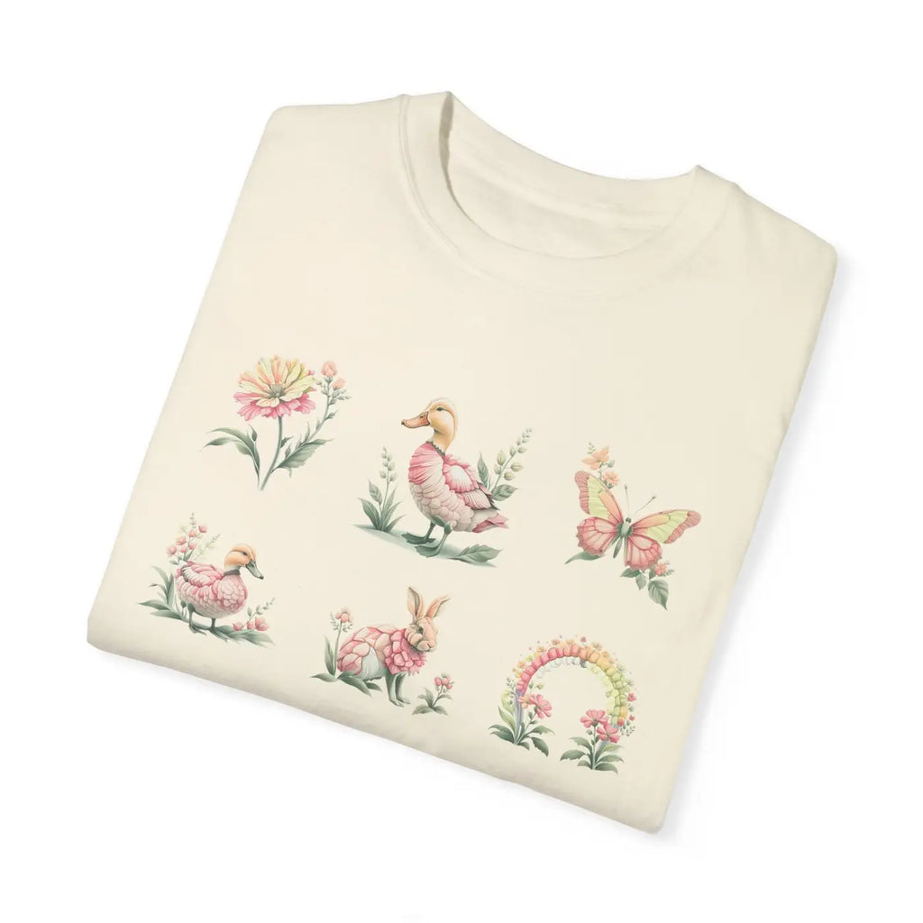 Easter Floral Wishes Unisex Tee - Bunny Kisses Spring - DipaliZ