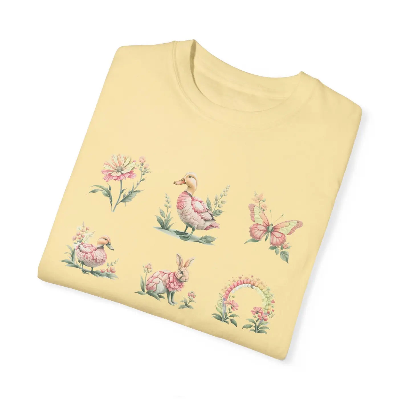 Easter Floral Wishes Unisex Tee - Bunny Kisses Spring - DipaliZ