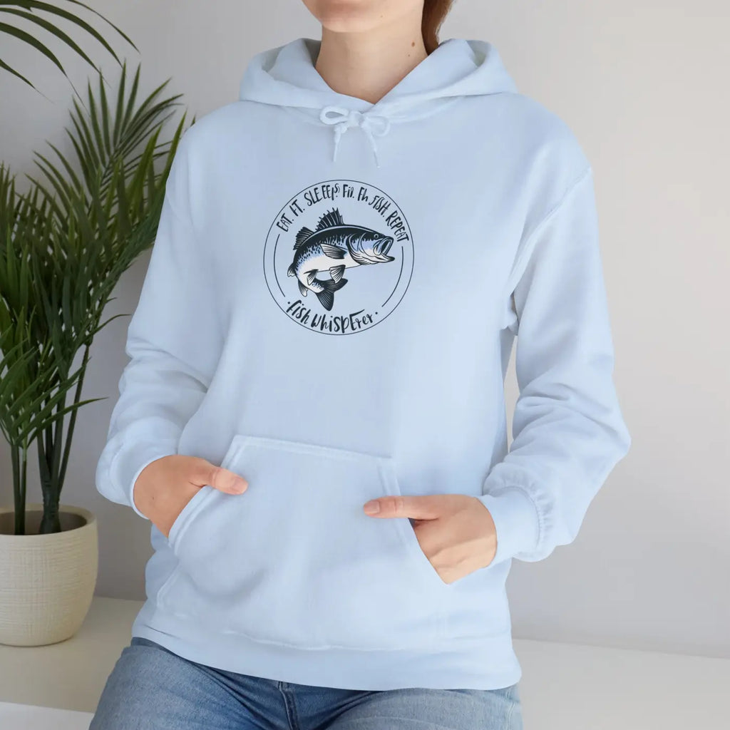 Eat Sleep Fish Heavy Blend Hoodie - Comfort Essential - DipaliZ