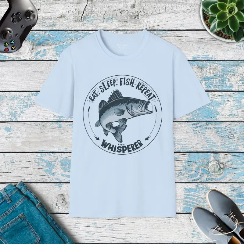 Eat Sleep Fish Repeat Unisex Tee - Softstyle Cotton - DipaliZ