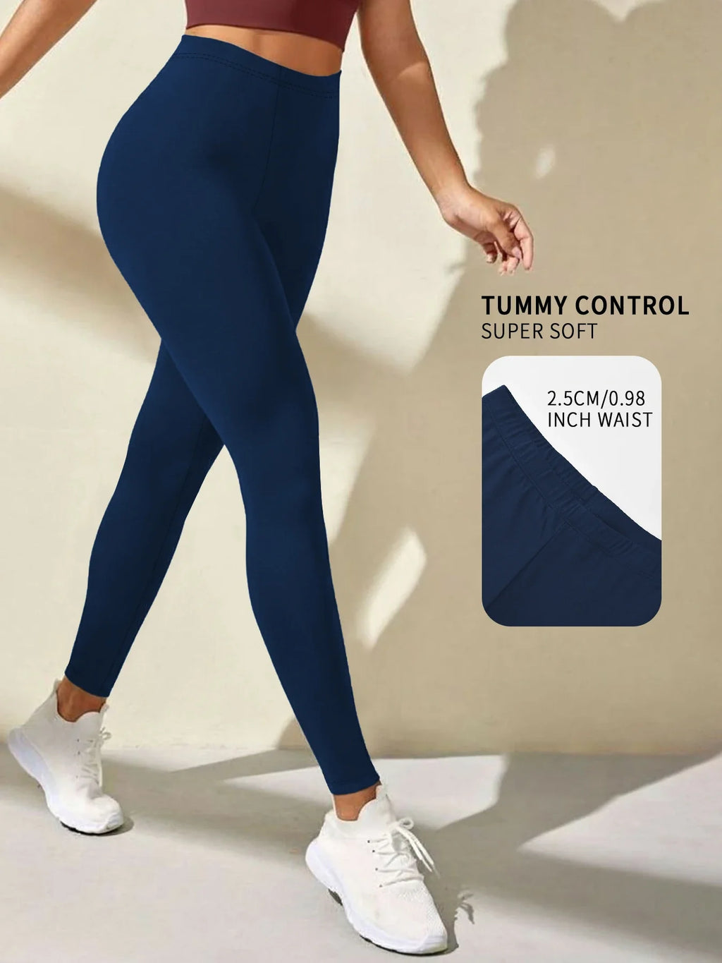 Super Soft Leggings for Women - High Elasticity Tights for Yoga Running Workout Casual Wear