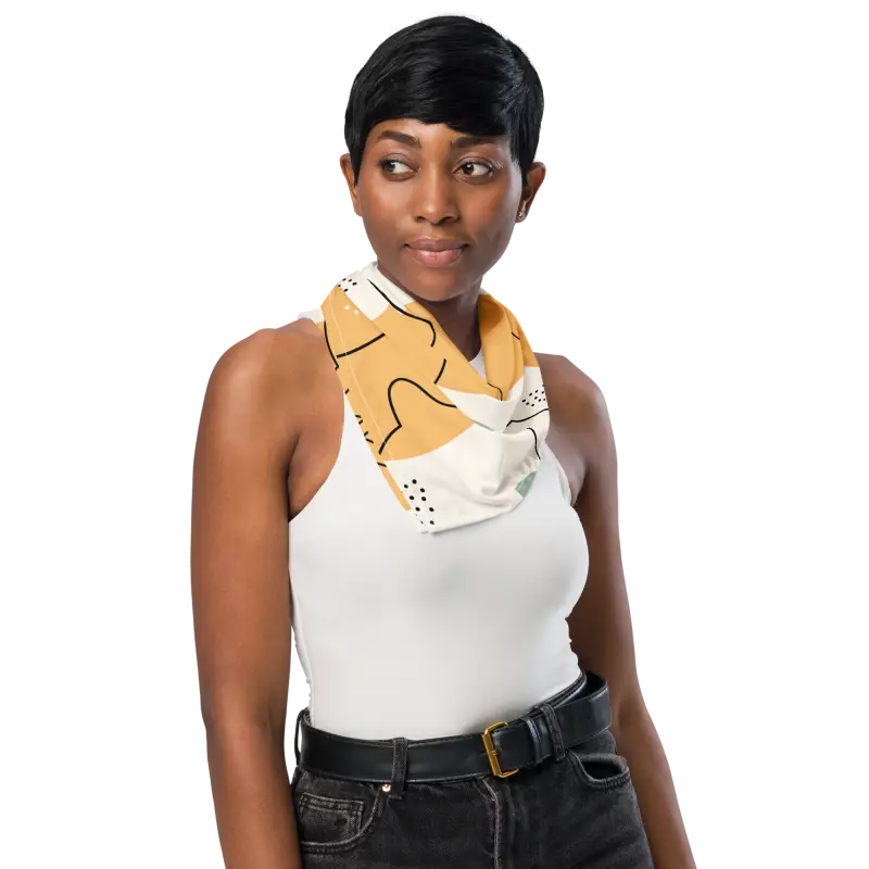 Lemon Print Bandana - Eco Friendly Fashion Accessory - DipaliZ