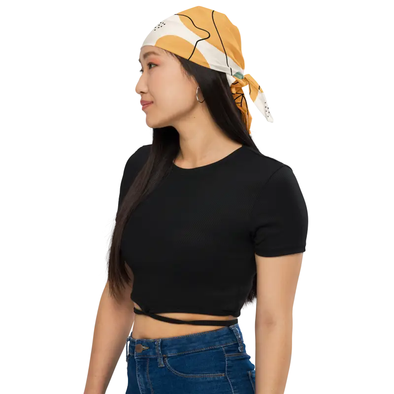 Lemon Print Bandana - Eco Friendly Fashion Accessory - DipaliZ