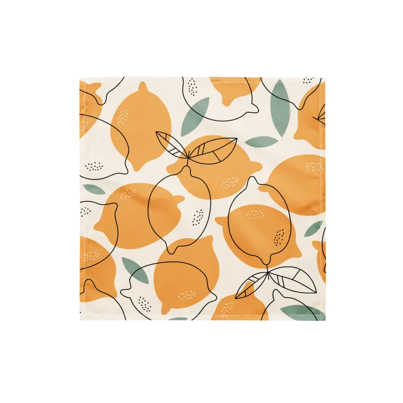 Lemon Print Bandana - Eco Friendly Fashion Accessory - DipaliZ