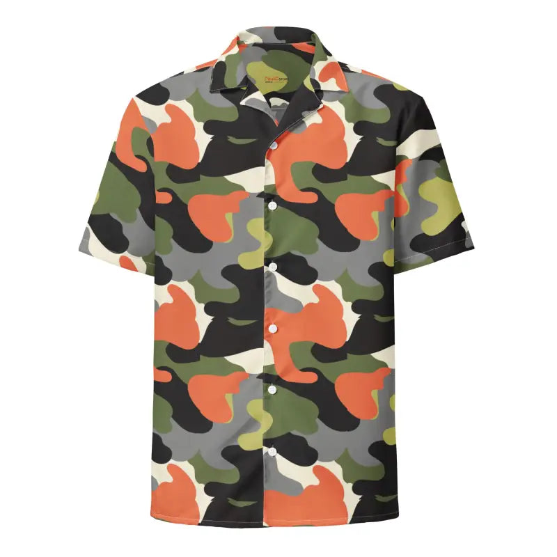 Unisex Camo Button Shirt - Summer Statement Style - DipaliZ