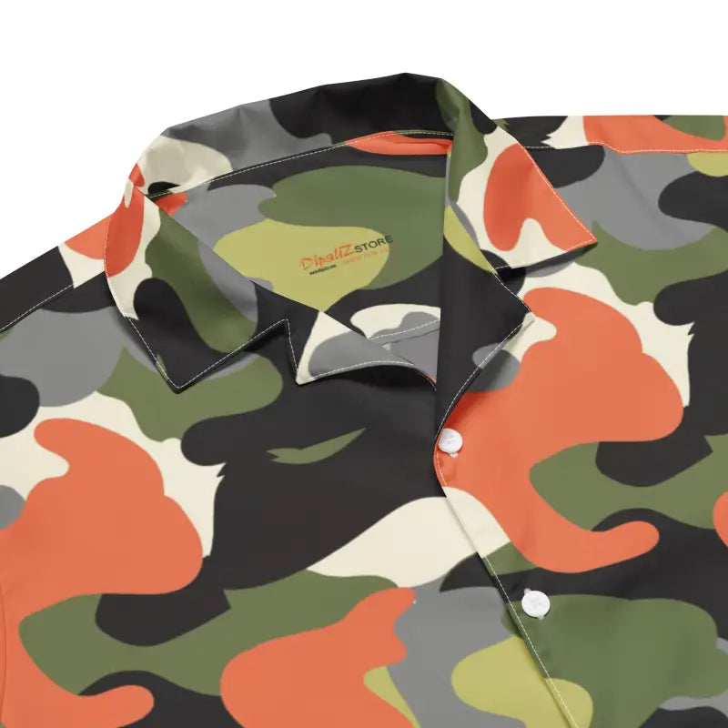 Unisex Camo Button Shirt - Summer Statement Style - DipaliZ