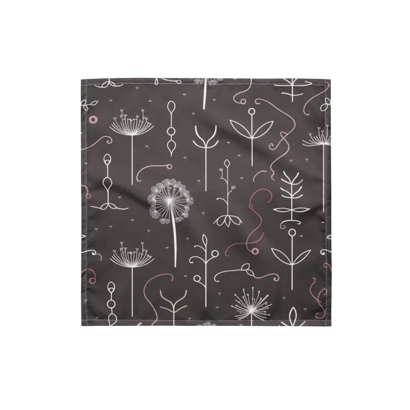 Dandelions Print Bandana - Eco-Chic Fashion Accessory - DipaliZ