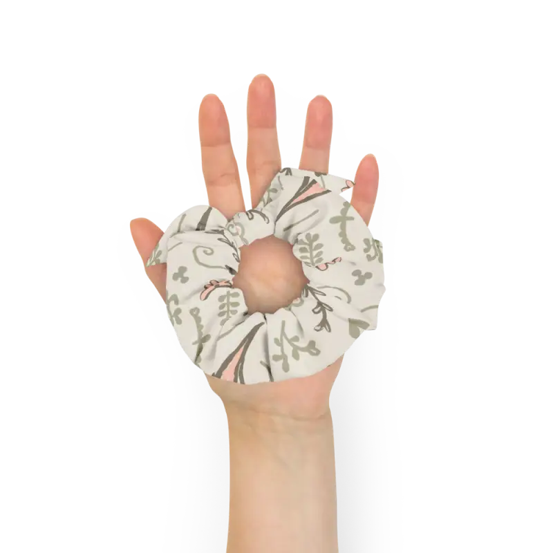 Revamped Floral Scrunchie - Eco Chic Hair Accessory - DipaliZ