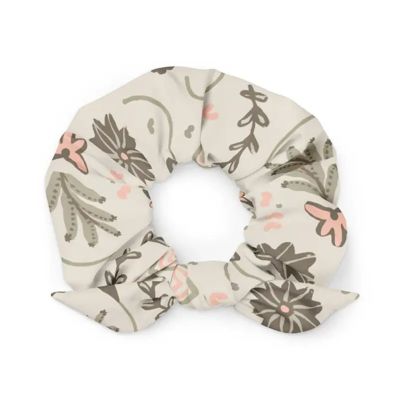 Revamped Floral Scrunchie - Eco Chic Hair Accessory - DipaliZ
