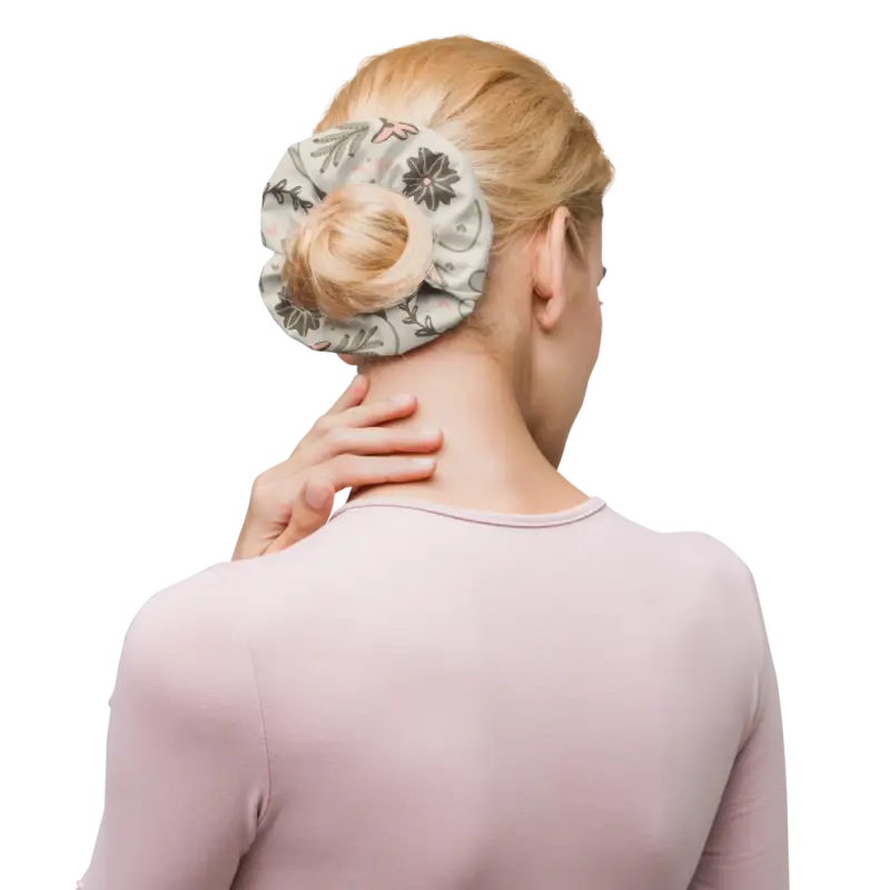Revamped Floral Scrunchie - Eco Chic Hair Accessory - DipaliZ