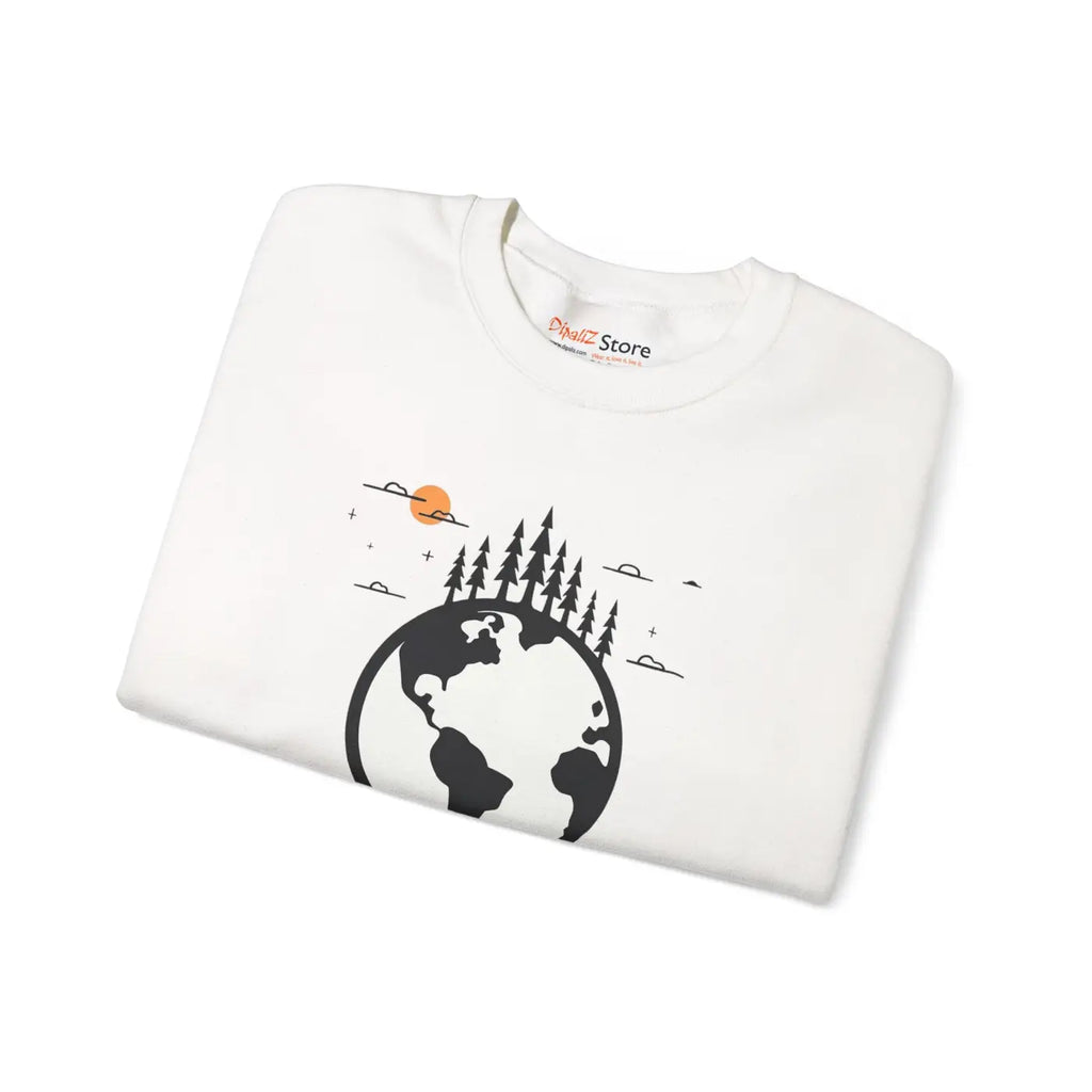 Earth Day Sweatshirt - Planet Earth Design Crewneck - DipaliZ