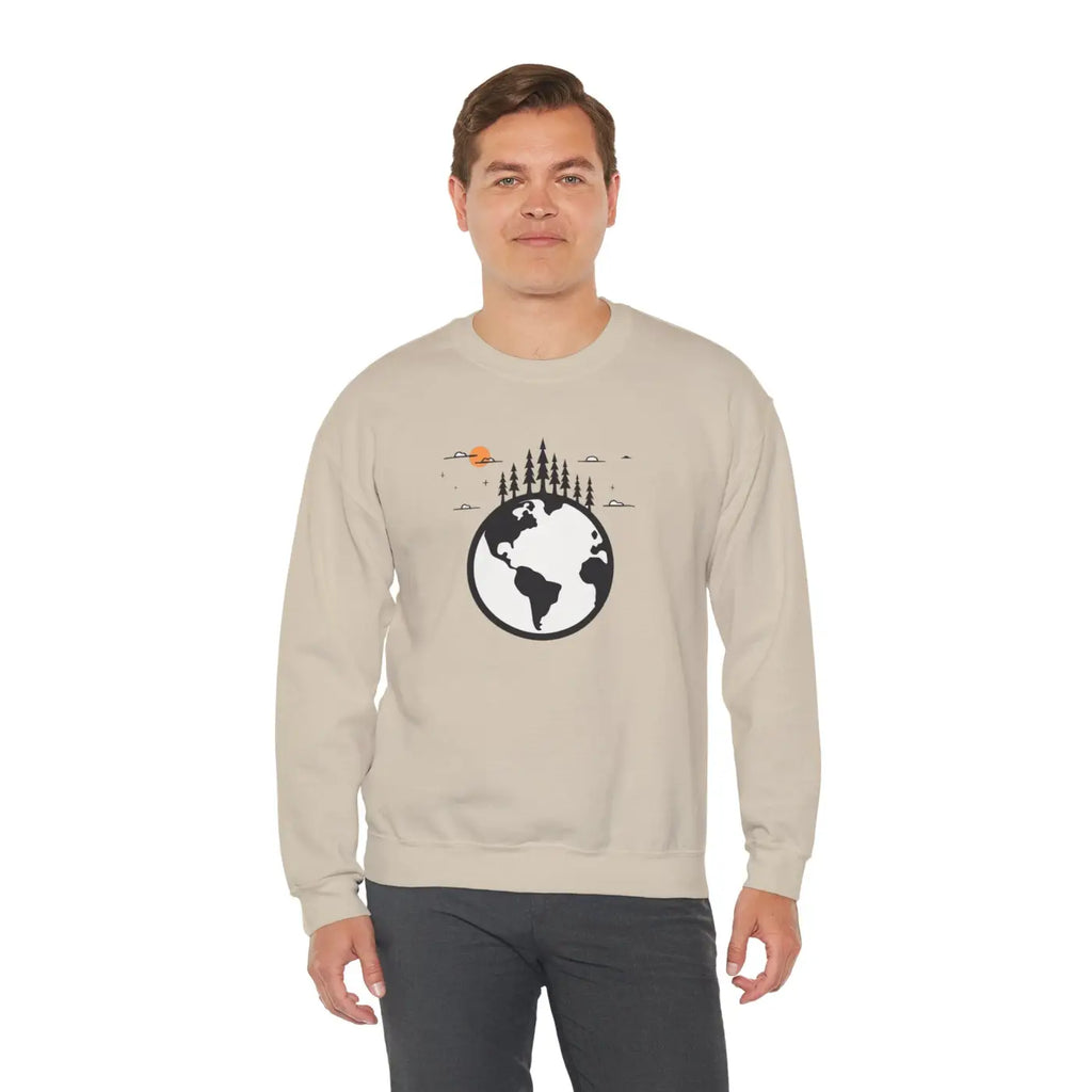 Earth Day Sweatshirt - Planet Earth Design Crewneck - DipaliZ