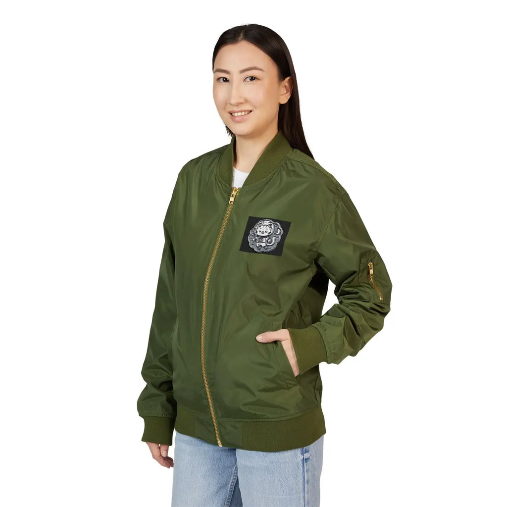 EcoWave Bomber Jacket - Recycled Polyester Lightweight Warmth - DipaliZ