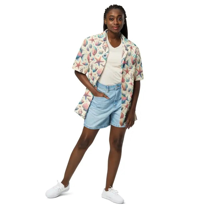 Unisex Button Shirt - Eco-Friendly Summer Style - DipaliZ