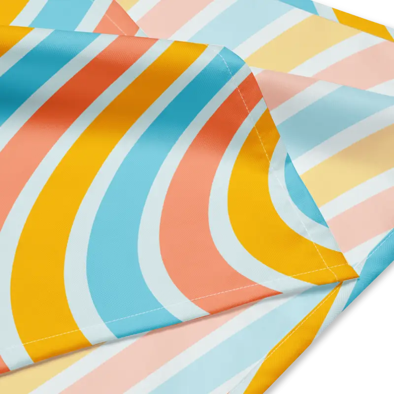 Pastel Stripes Print Bandana - Eco Polyester Style - DipaliZ