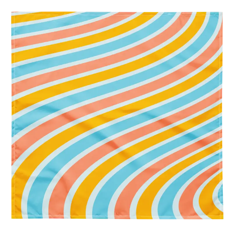 Pastel Stripes Print Bandana - Eco Polyester Style - DipaliZ