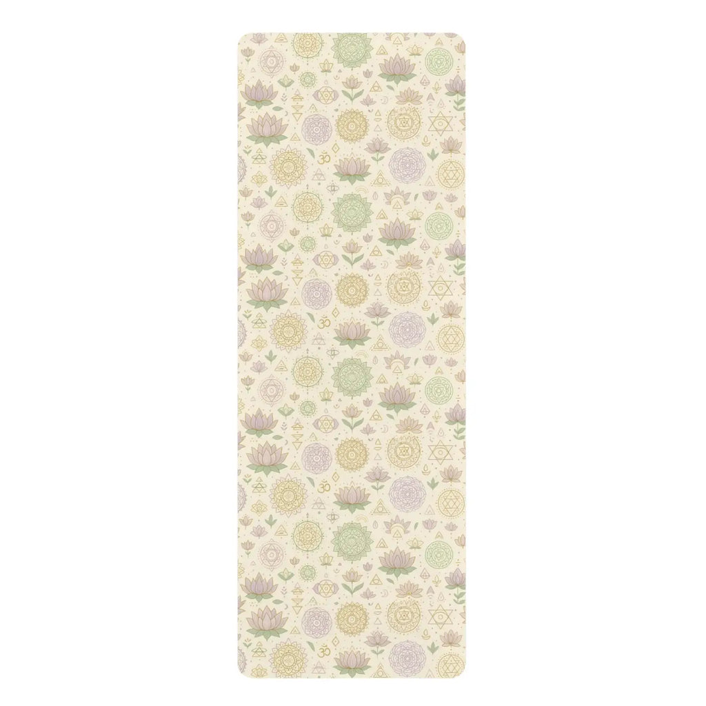 Floral Design Yoga Mat - Eco Rubber Home Workout Gear - DipaliZ