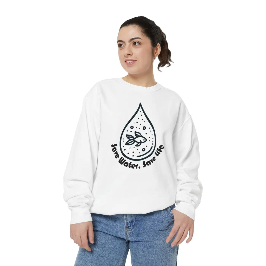 Eco Sweatshirt Save Water - Modern Home Decor Trends - DipaliZ