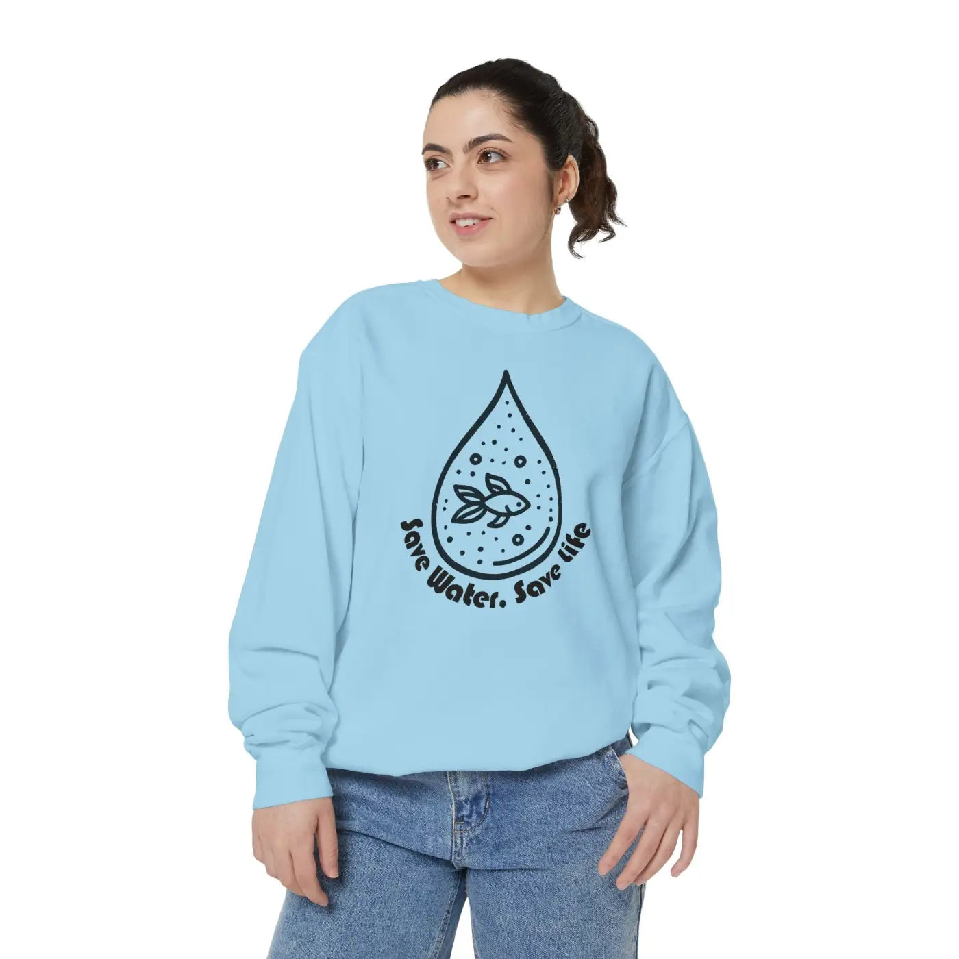 Eco Sweatshirt Save Water - Modern Home Decor Trends - DipaliZ