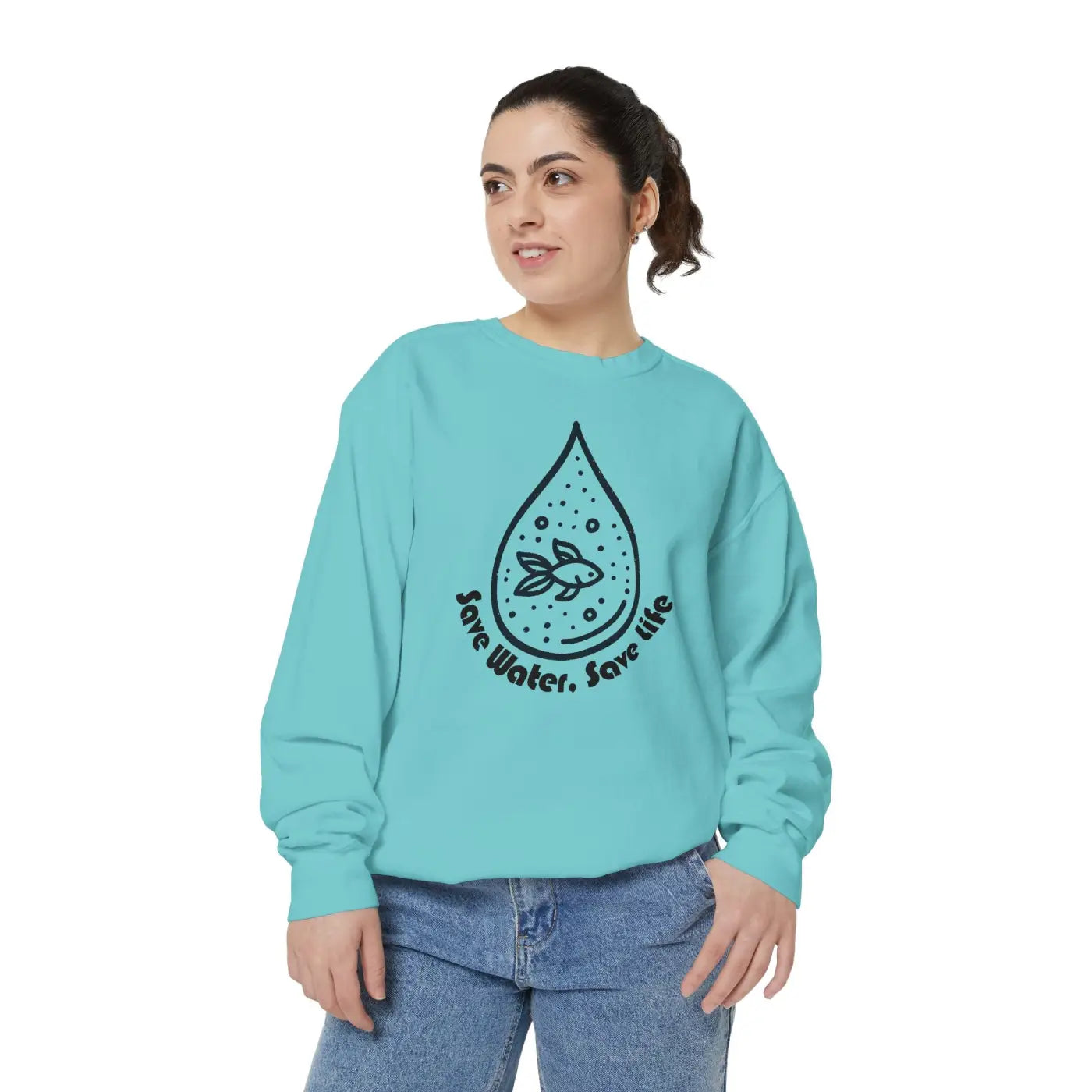 Eco Sweatshirt Save Water - Modern Home Decor Trends - DipaliZ