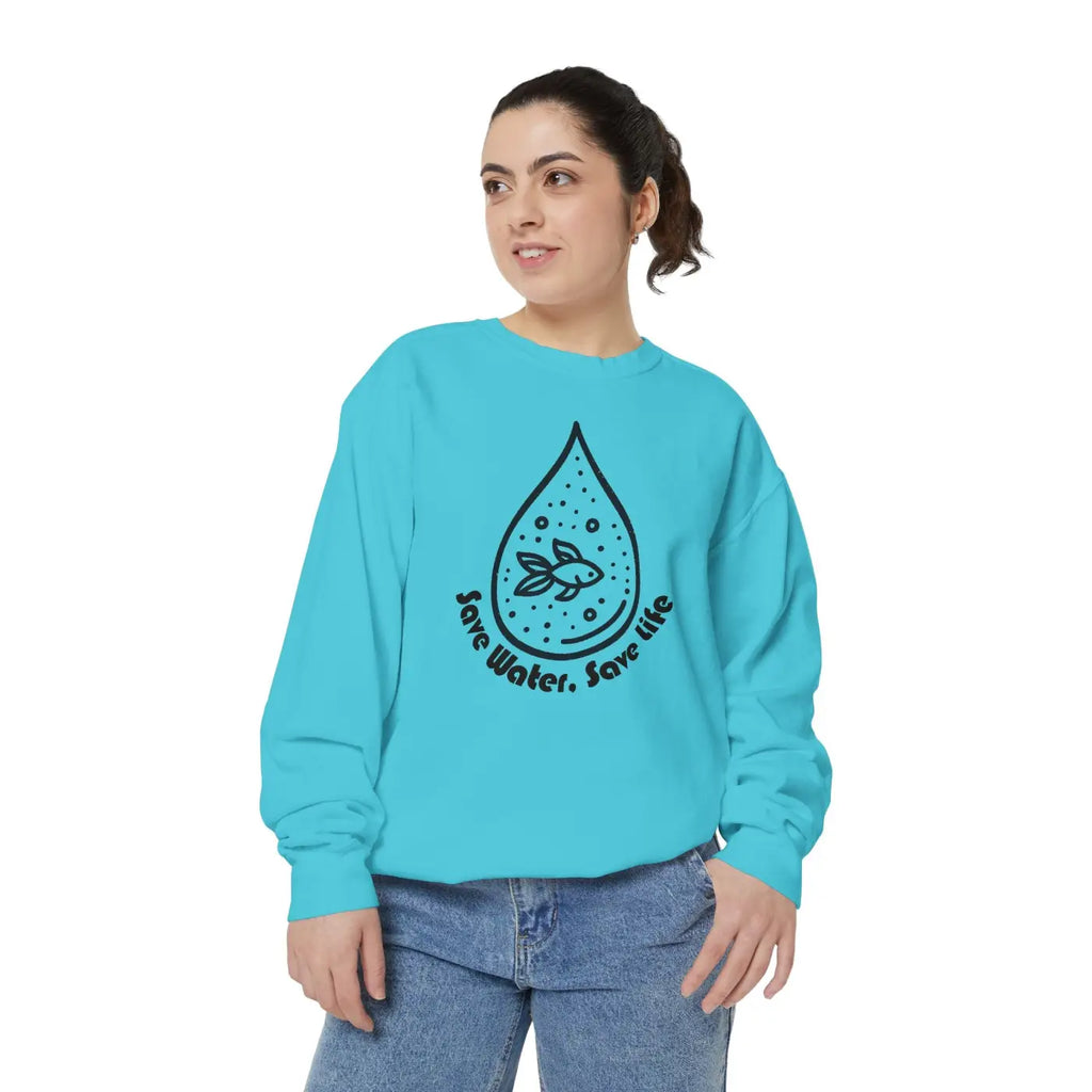 Eco Sweatshirt Save Water - Modern Home Decor Trends - DipaliZ