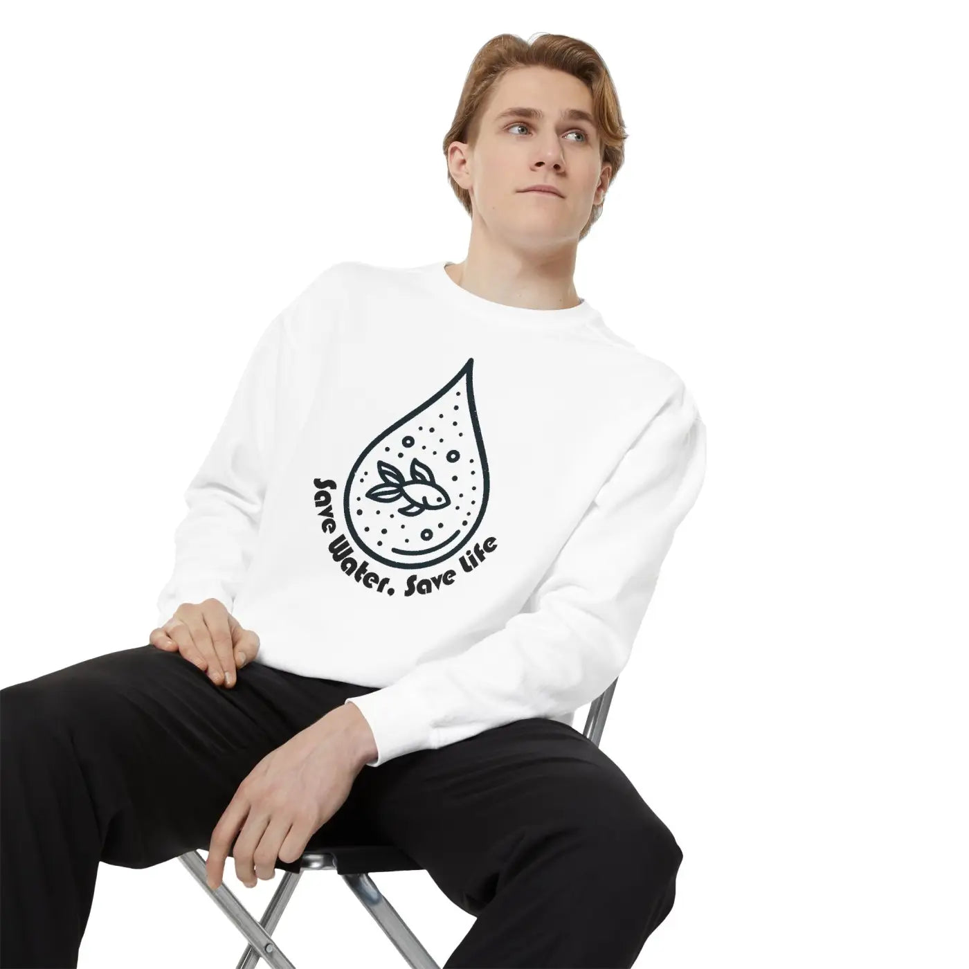 Eco Sweatshirt Save Water - Modern Home Decor Trends - DipaliZ