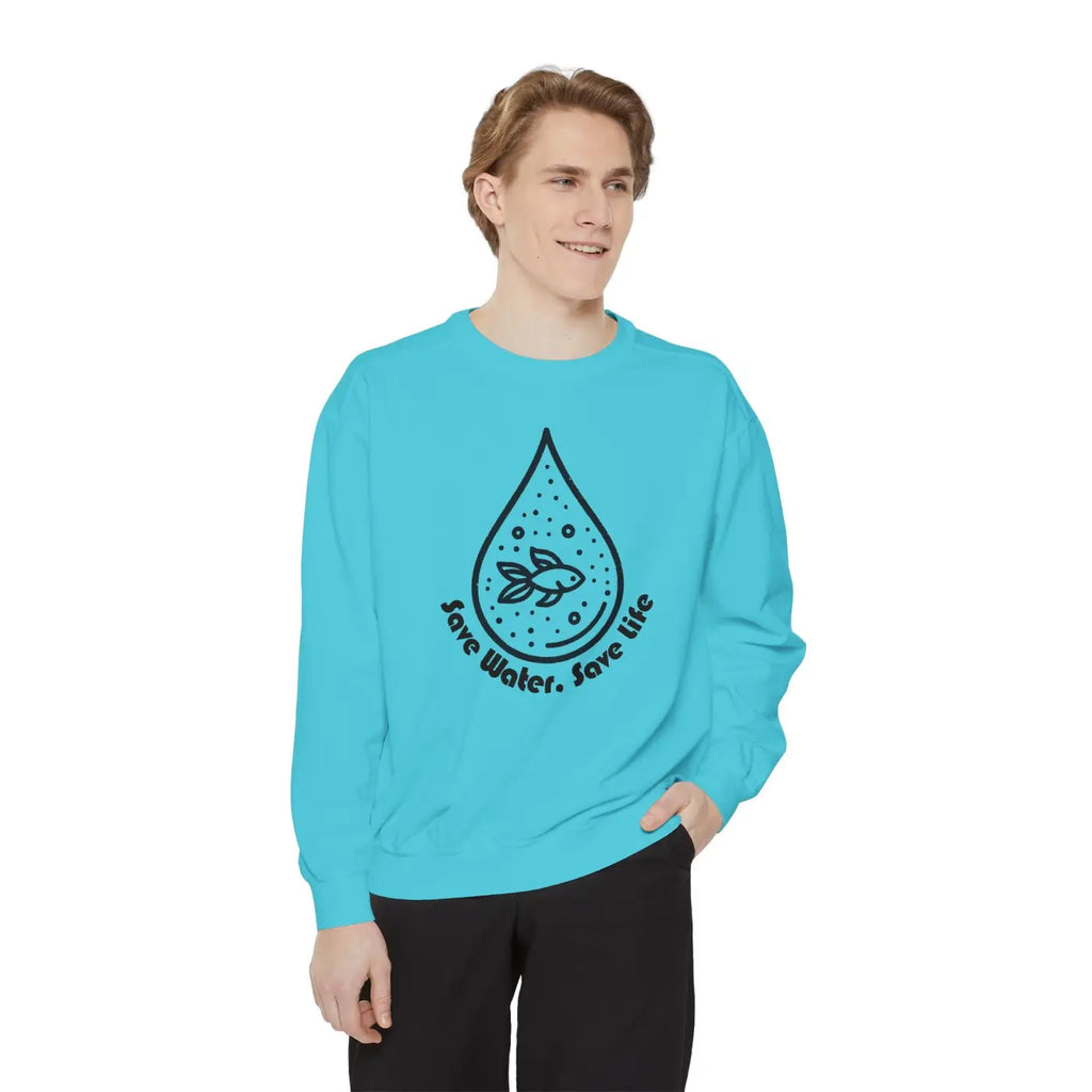 Eco Sweatshirt Save Water - Modern Home Decor Trends - DipaliZ