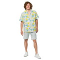 Geometric Pattern Unisex Button Shirt - Eco Summer Style - DipaliZ