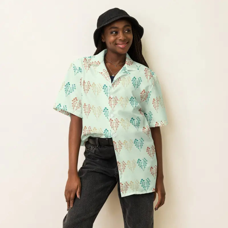 Wild Flowers Button Shirt - Eco-Friendly Summer Style - DipaliZ