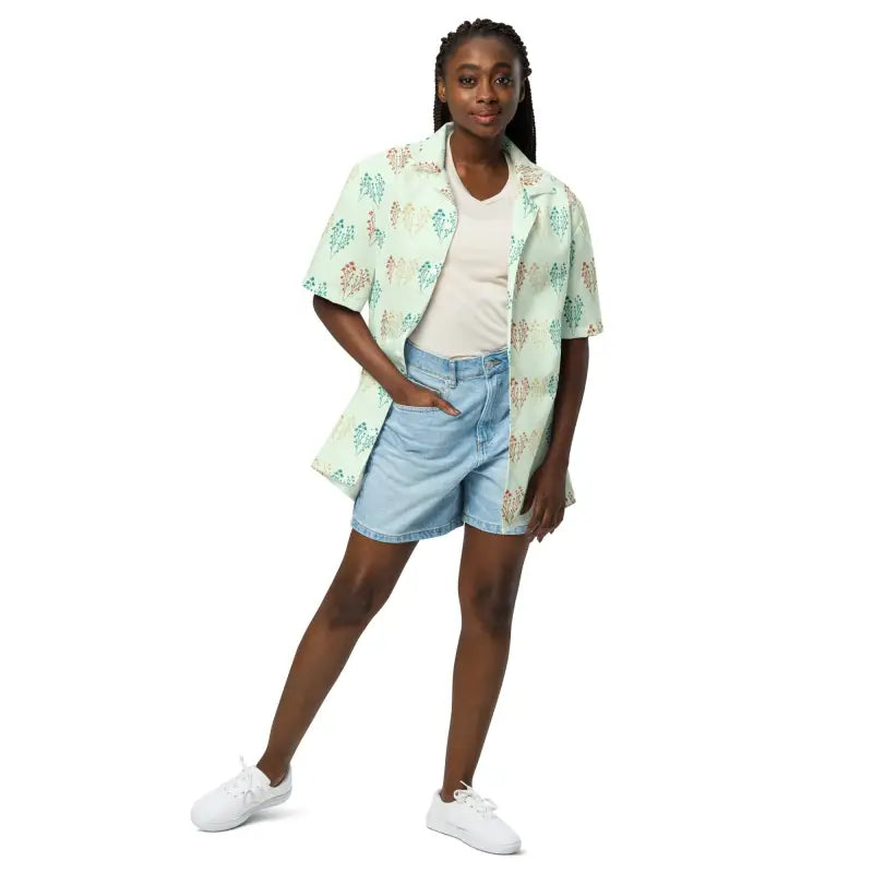 Wild Flowers Button Shirt - Eco-Friendly Summer Style - DipaliZ