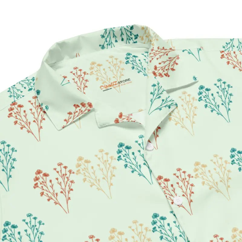 Wild Flowers Button Shirt - Eco-Friendly Summer Style - DipaliZ