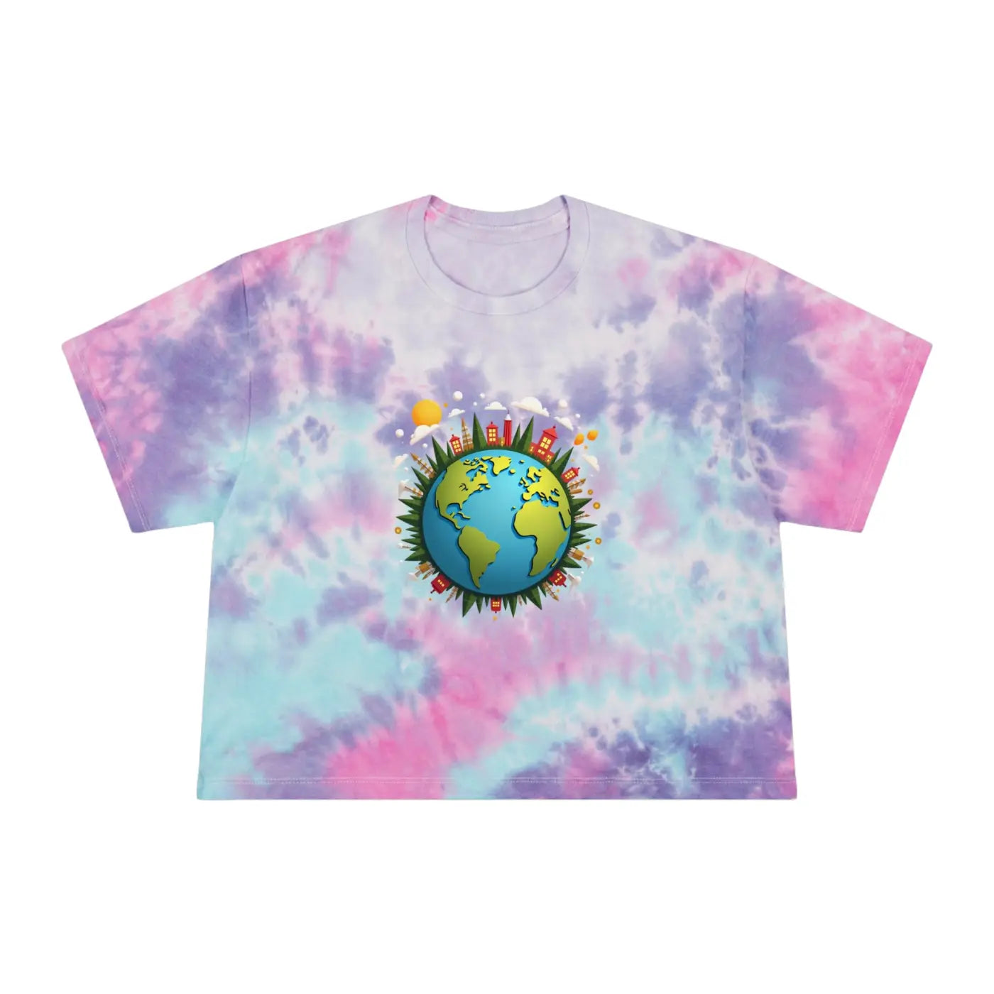 Vibrant Tie Dye Crop Tee - Relaxed Fit Sustainable - DipaliZ