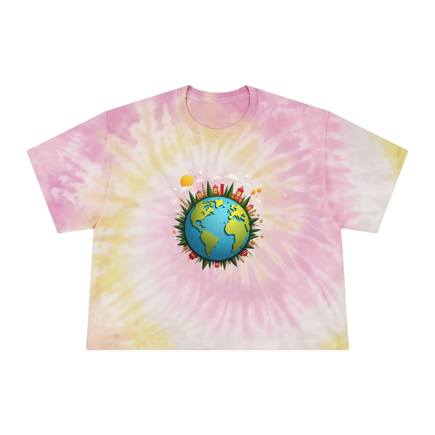 Vibrant Tie Dye Crop Tee - Relaxed Fit Sustainable - DipaliZ