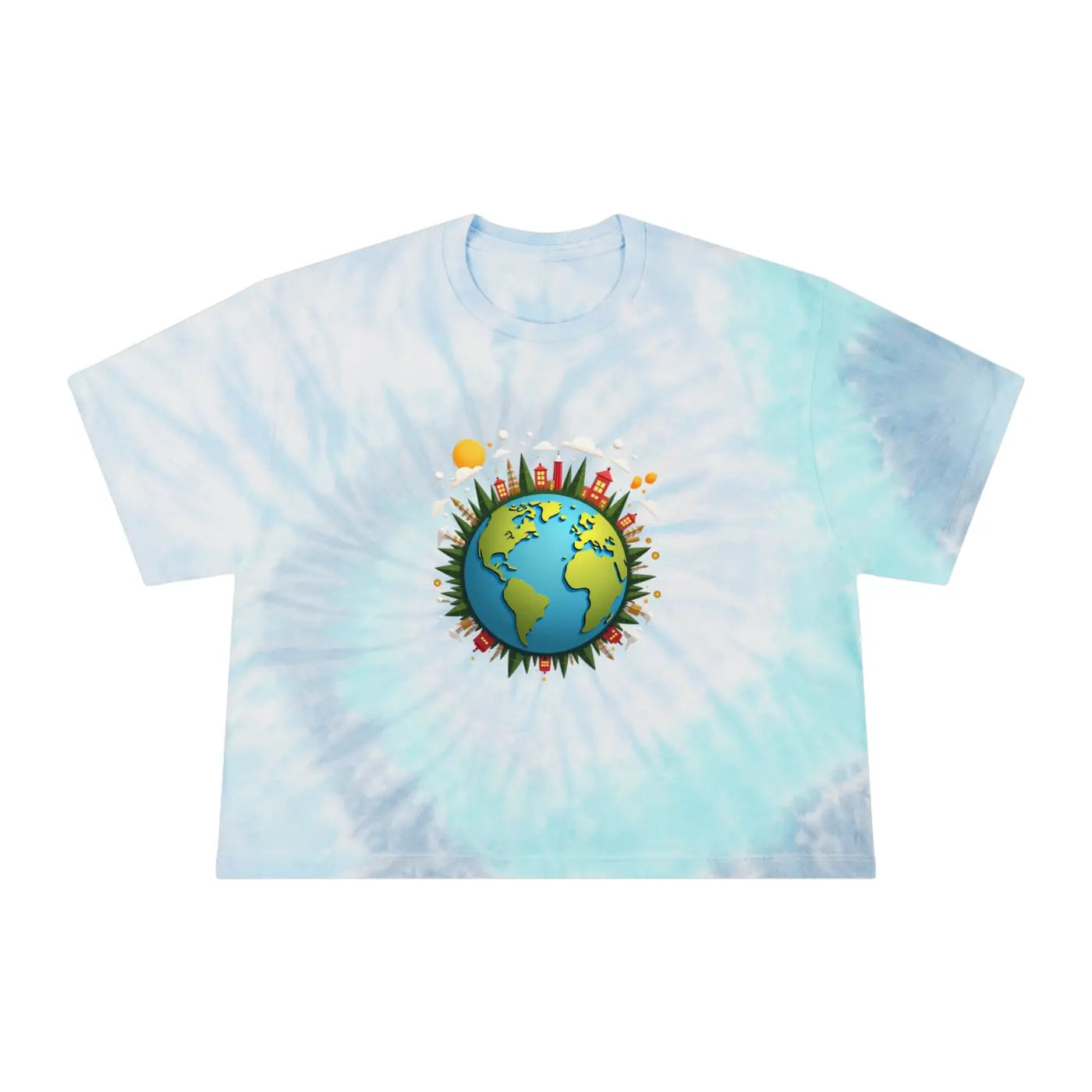 Vibrant Tie Dye Crop Tee - Relaxed Fit Sustainable - DipaliZ