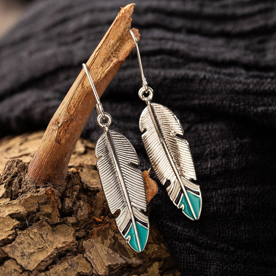 Exaggerated Personalized Large Leaves Enamel Earrings