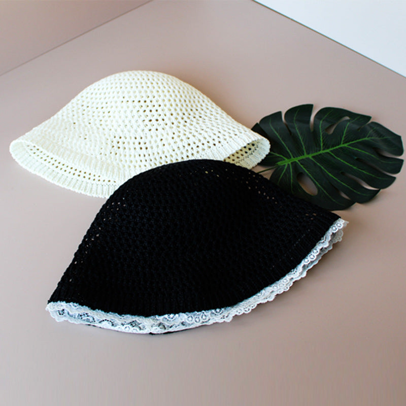 Women's Fashion Simple And Versatile Lace Hollow Fishing Hat