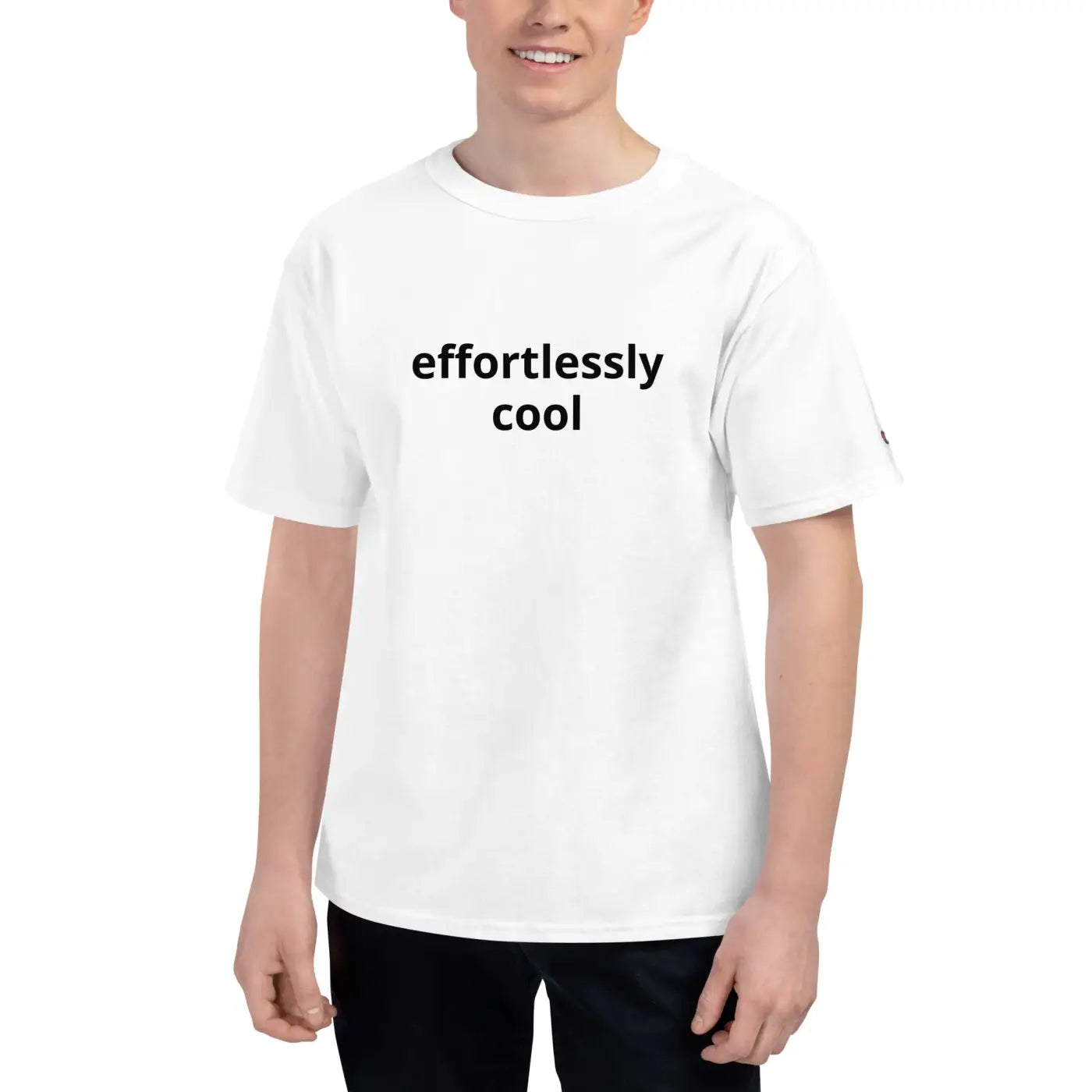Effortlessly Cool Champion T-Shirt - Left Sleeve Logo - DipaliZ