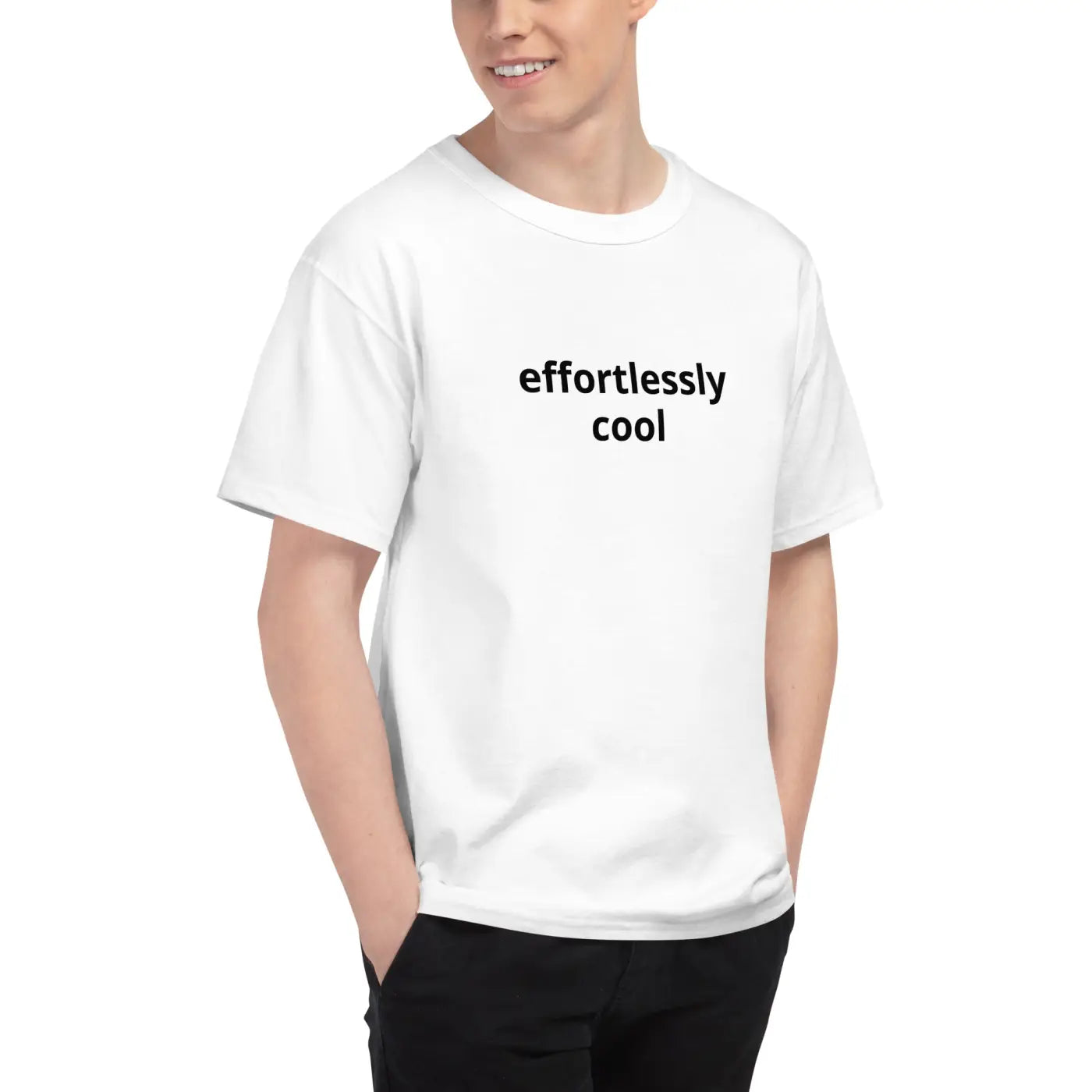 Effortlessly Cool Champion T-Shirt - Left Sleeve Logo - DipaliZ