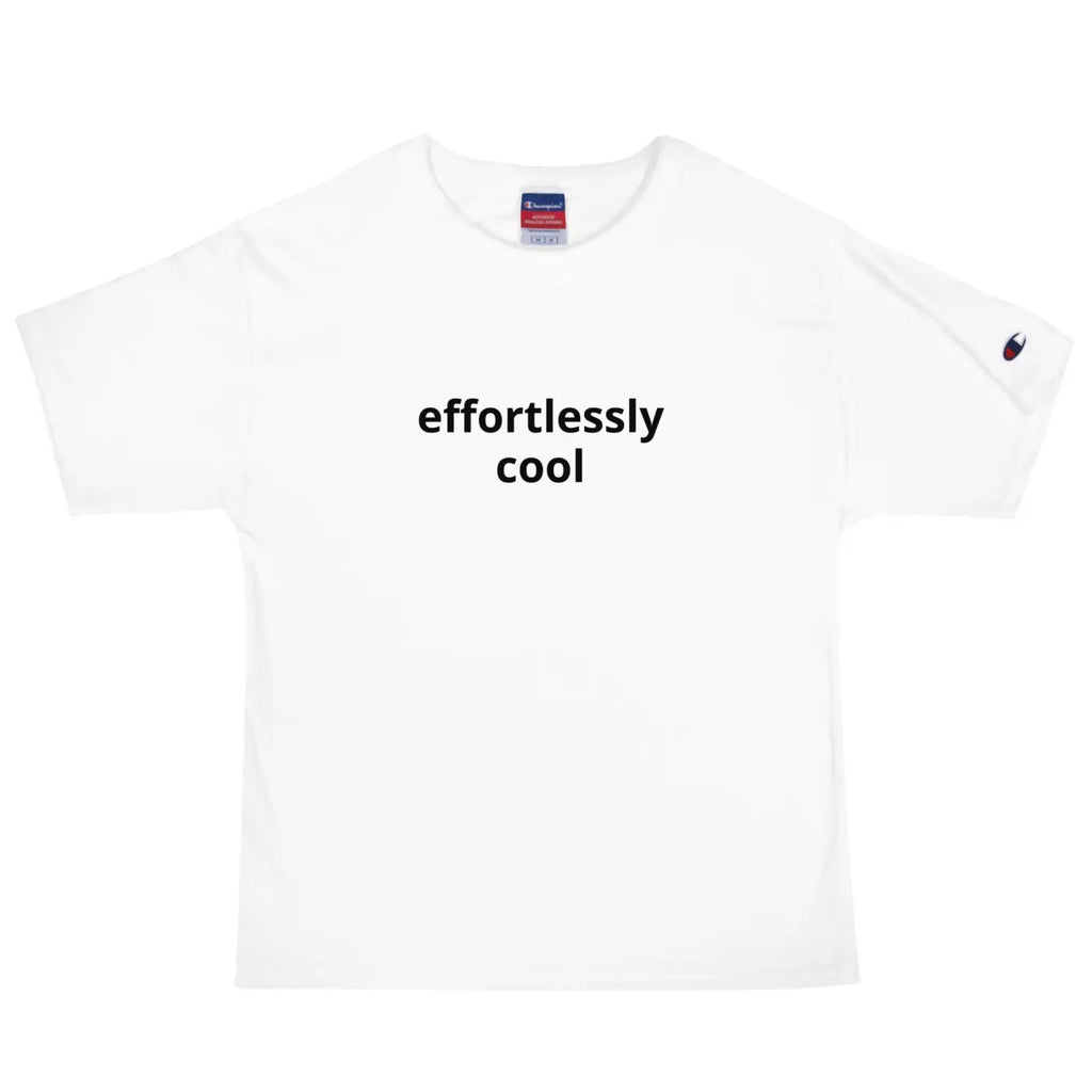 Effortlessly Cool Champion T-Shirt - Left Sleeve Logo - DipaliZ